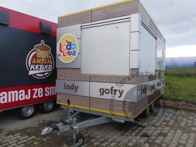 1 - Przyczepa gastronomiczna &quot;LODY GOFRY&quot; Niewiadów B3500  2022r.