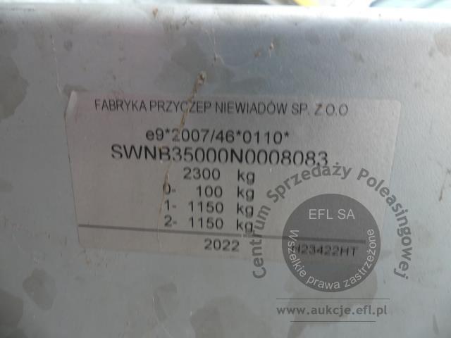 20 - Przyczepa gastronomiczna &quot;LODY GOFRY&quot; Niewiadów B3500  2022r.