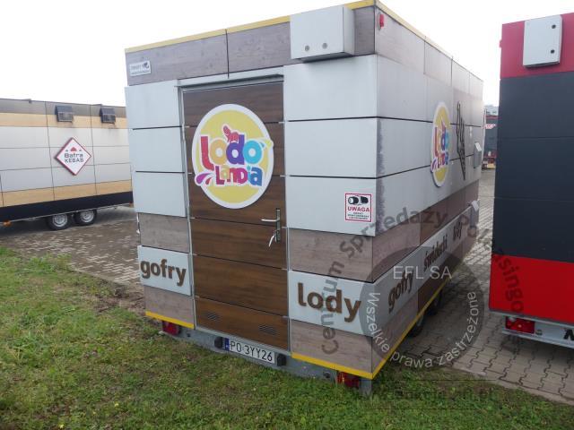 4 - Przyczepa gastronomiczna &quot;LODY GOFRY&quot; Niewiadów B3500  2022r.