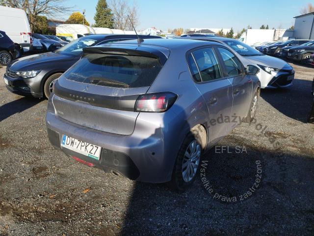 4 - Peugeot 208 1.2 PureTech Like S&amp;S 2021r. DW7PK27 USZKODZONY UWAGA!! Pojazd znajduje się w lokalizacji: Warszawa, Al. Krakowska 7, 02-183 Warszawa