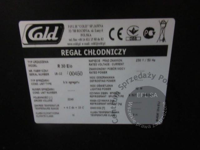2 - Regał chłodniczy łączony COLD 2018r.