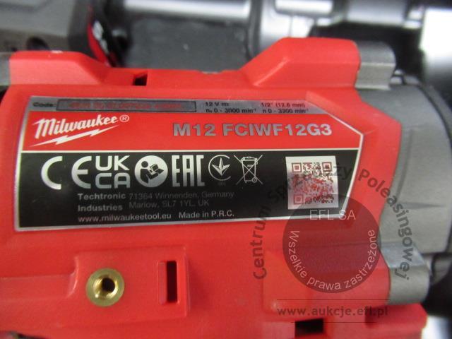 4 - Klucz udarowy aku. Milwaukee zestaw M12FCIWF12G3-5