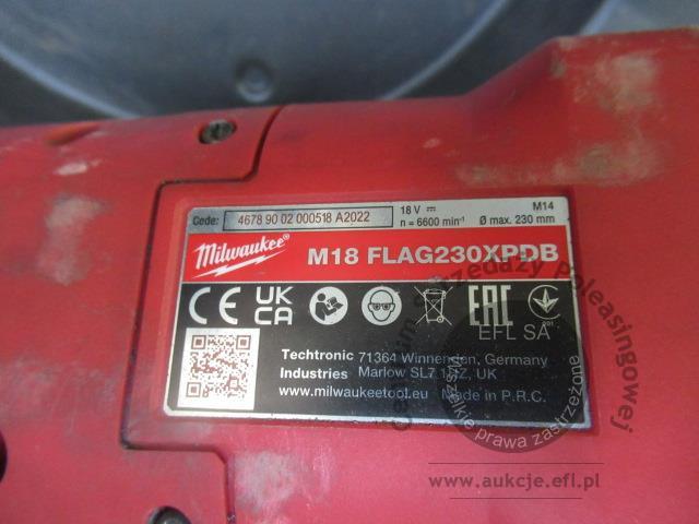 3 - Szlifierka kątowa Milwaukee M18FLAG230XPDB 2022r.