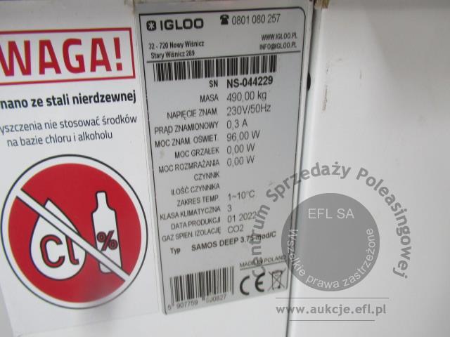 5 - Lada chłodnicza IGLOO Samos DEEP 3,75 + Samos DEEP 2022r.