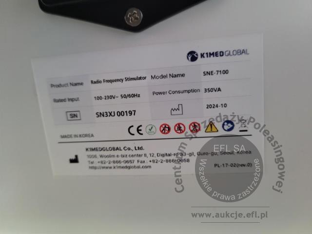 16 - Urządzenie kosmetyczne K1MEDGLOBAL SNE-7100  2024r.