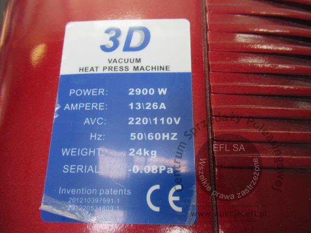 9 - Sublimacyjna, próżniowa prasa termiczna 3D ST 3042
