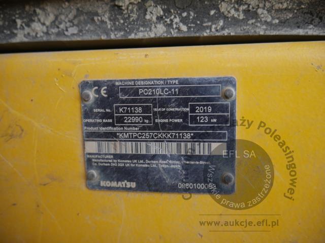 31 - KOPARKA GĄSIENICOWA KOMATSU PC 210 - LC11 2019r.