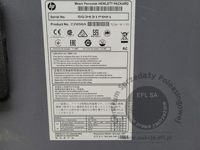 13 - Drukarka wielkoformatowa Latex 3000 (CZ056A) HP 2013r.