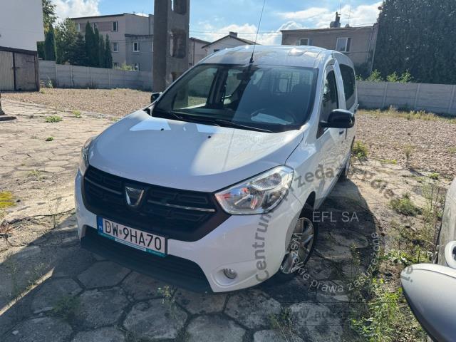 1 - Dacia Dokker 1.5 Blue dCi Laureate 2019r. DW9HA70 UWAGA!! Pojazd znajduje się w lokalizacji: Katowice 40-689, Małachowskiego 16