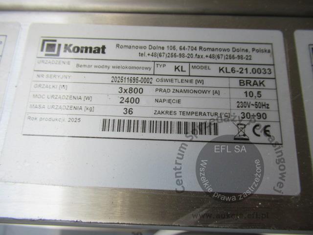 8 - Bemar wodny KOMAT Model: KL 6-21.0033 i KL6-21.022