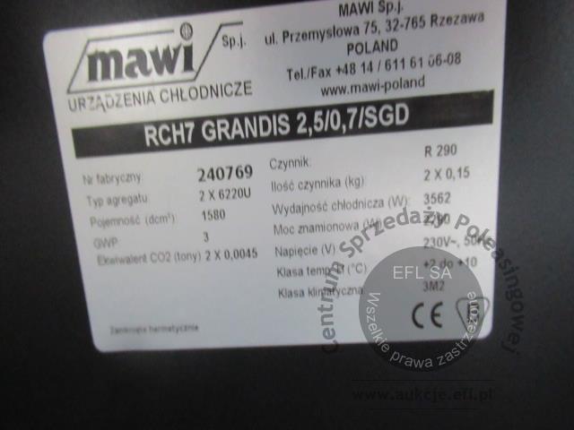 7 - Regał chłodniczy MAWI typ RCH7 GRANDIS 2,5/0,7/SGD