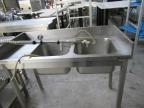 Stół ze zlewem 2 komorowym 1200x600x850 z baterią