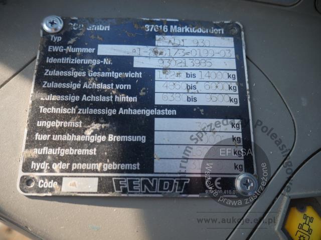 34 - Ciągnik rolniczy FENDT FAVORIT 930 VARIO 2007r.